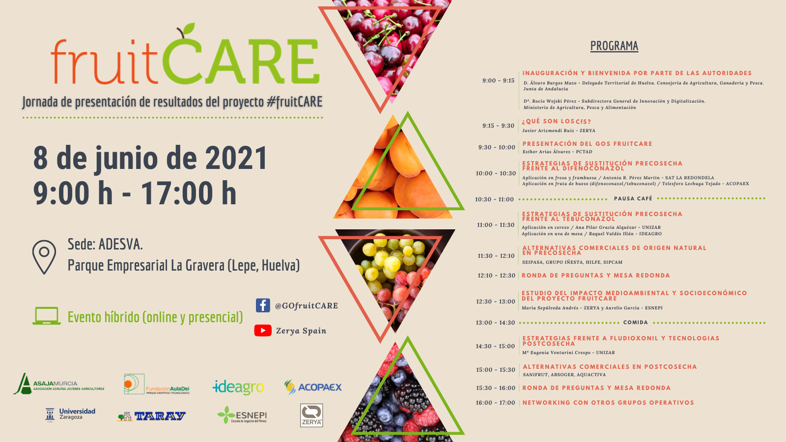 IDEAGRO participa en la Jornada de Presentación de resultados del proyecto #fruitCARE
